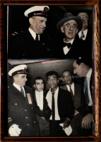 Arthur Wirtz, owner of the Chicago Stadium, is in the background of this image with Jimmy Durante, the comedian, actor and radio star. The photo with Sammy Davis is an example of how 40,000 improved images, not only colorizing them but highlighting individual features such as eyebrows.