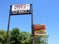 Fred's Auto sign