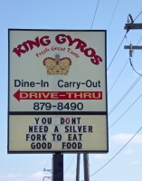 King Gyros, U.S. 20, Michigan City, Indiana