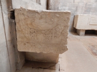 Roman-era sarcophagus inside L'eglise St Honorat, Alyscamps Cemetery, Arles