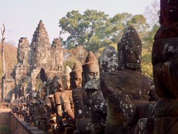 The south entrance to Angkor Thom, 12th century, Siem Reap, Cambodia
