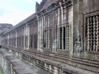 A wall of windows, Angkor Wat, 12th century, Siem Reap