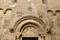 Above the doorway, the 13th century Sant Pau del Camp church and monestery
