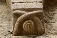 Detail, the 13th century Sant Pau del Camp church and monestery