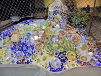 Mosaic mound in courtyard, Antoni Gaudí's Casa Batlló, Barcelona