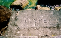 Clyde. Lost. Chicago lakefront stone carvings between Belmont and Diversey Harbors. 2002