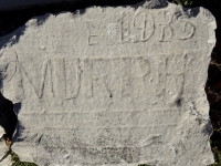 1935 Murph, E. Chicago lakefront stone carvings, between Belmont and Diversey Harbors. 2015