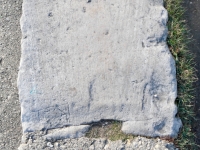Possibly a faded bison. Chicago Lakefront stone carvings, between Belmont and Diversey Harbors. 2024