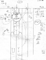 D. Bill. Plan for figure with small hat. Carved utility pole. 8\'. 2001, Danvers, Il