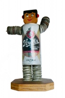 Male Stroh's Beer bottle-cap flasher figure, closed - vernacular art