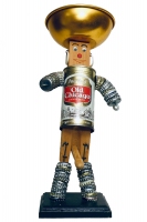 Male Old Chicago Beer bottle-cap flasher figure, closed - vernacular art