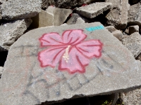 Flower, signed Kina. Chicago lakefront paintings, Northerly Island. 2019