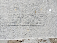 Steve. Chicago lakefront stone carvings, Calumet Park. 2019