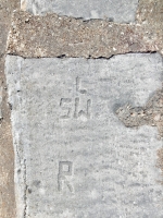 L, SW, R. Chicago lakefront stone carvings, Calumet Park. 2019