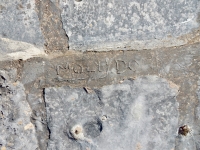 Molly Dopa. Chicago lakefront stone carvings, Calumet Park. 2019