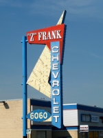 "Z" Frank Chevrolet neon sign, Western Avenue near Peterson-Roadside Art