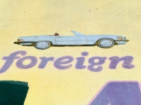 Painting of foreign car, San Francisco-Roadside Art