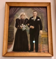 Wedding couple by Charles Pansirna, in Chicago We Own It exhibit at Intuit