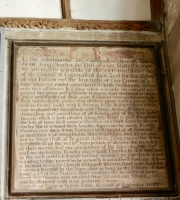 Text of Charles I's 1643 letter of thanks to his supporters in the parish. St. Neot, Cornwall