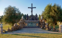 Father Paul Dobberstein's Crucifixion Group, St. Joseph Cemetery, Wesley, Iowa. 1920s
