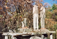 Estes Kefauver, Patrick Henry, John and Robert Kennedy. The first three figures were built in 1963. RFK was added in 1969. E.T. Wickham Site, 1995.