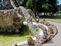 Encrusted support piece. Father Paul Dobberstein's Fay's Fountain, Humboldt, Iowa. 1918, restored 2011