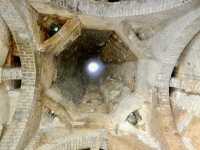 Chimney in the kitchen building at the 12th Century Fontevraud-L'Abbaye