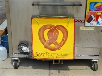 Soft pretzel. Vernacular hand-painted food truck signage, National Mall, Washington, D.C.