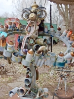 Paint holder at the Forevertron, built by Tom Every (Dr. Evermor), south of Baraboo, Wisconsin