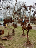 Birds at the Forevertron, built by Tom Every (Dr. Evermor), south of Baraboo, Wisconsin