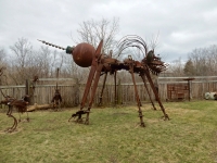 Giant bug at the Forevertron, built by Tom Every (Dr. Evermor), south of Baraboo, Wisconsin