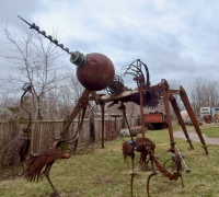 Giant bug and friends at the Forevertron, built by Tom Every (Dr. Evermor), south of Baraboo, Wisconsin