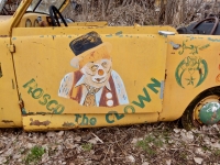Shrine Circus clown car at The Forevertron, built by Tom Every (Dr. Evermor), south of Baraboo, Wisconsin