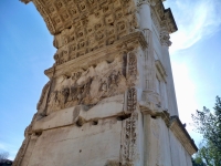 Sack of Jerusalem on the Arch of Titus, the Forum, Rome