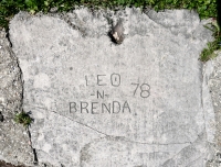 1978, Leo -N- Brenda. Chicago lakefront stone carvings, between Foster Avenue and Montrose. 2023