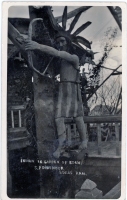 Indian, Garden of Eden, Lucas, Kansas, postcard