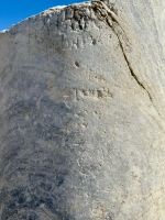 Graffitied pillar, Perge.