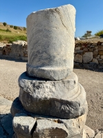 Graffitied pillar, Perge.