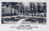 Memory Garden, First Liberal Psychic Science  Church postcard, Chicago