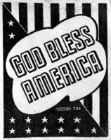 God Bless America World War II matchbook cover