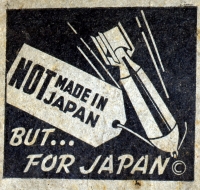 Not Made In Japan But For Japan  bomb image  World War II matchbook cover