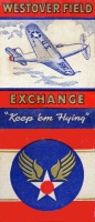Westover Field Exchange Keep em Flying matchbook cover