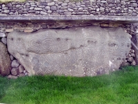 Prehistoric carvings at Newgrange.