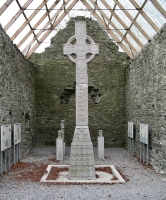 The high cross at Moone, where atmosphere is sacrificed to preservation.