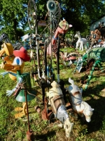 Various sculptures in Jack Barker\'s yard