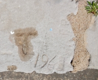 1968, T.P. Chicago lakefront stone carvings, south end of 63rd Street Beach. 2018