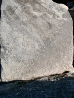 Face, Lynn, others. Chicago Lakefront stone carvings, south of La Rabida Hospital. 2025