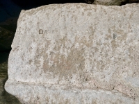 Dave. He seemed to run out of steam as he carved each letter. Chicago Lakefront stone carvings, south of La Rabida Hospital. 2025