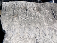 Tom Dahlin, The Arrows. Chicago lakefront stone carvings, south of La Rabida Hospital. 2025