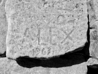 1963, Alex. Chicago lakefront stone carvings, behind La Rabida Hospital, 65th Street and the Lake. 2018